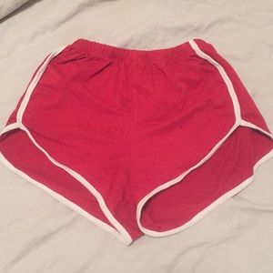Brandy Melville Red Shorts with Stripes